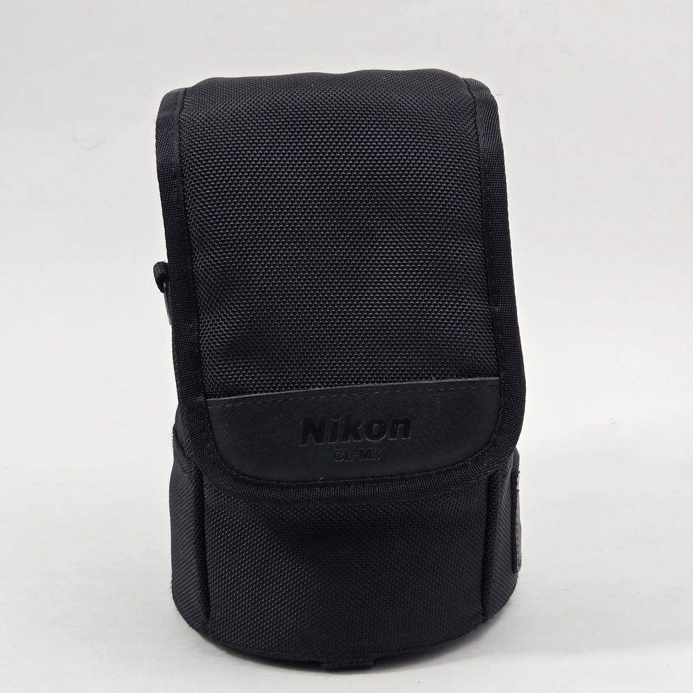 Nikon CL-M3 Semi-Soft Lens Case Black Ballistic Nylon with Strap and Pouch